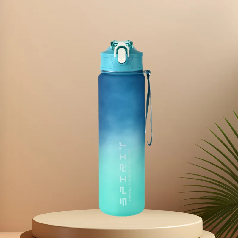 800ML Large Capacity Sports Water Bottle Leak Proof Plastic Drinking Cup With Scale Suitable For Travel Fitness Leakproof