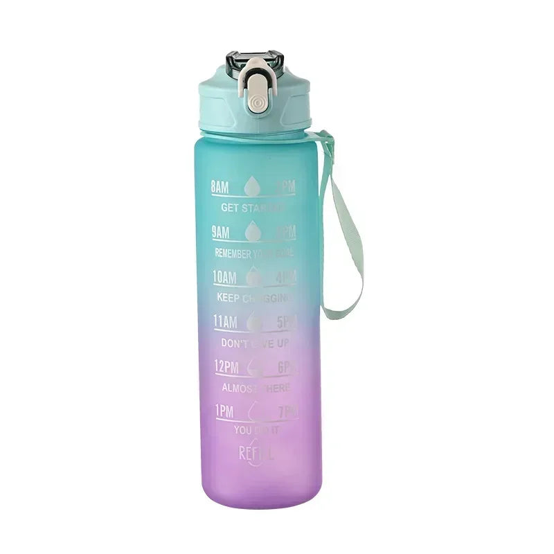 800ML Large Capacity Sports Water Bottle Leak Proof Plastic Drinking Cup With Scale Suitable For Travel Fitness Leakproof
