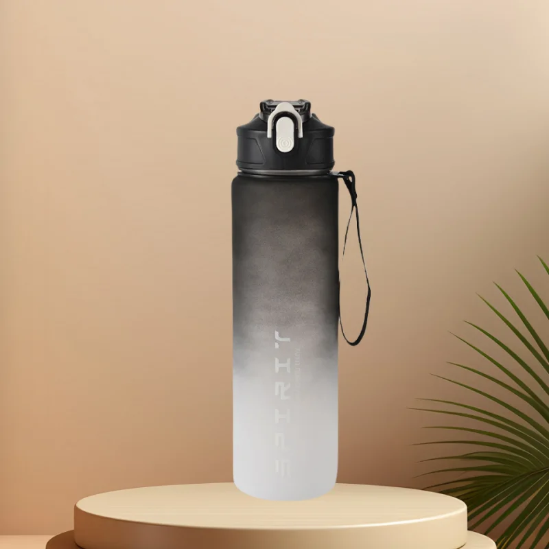 time marked water bottle