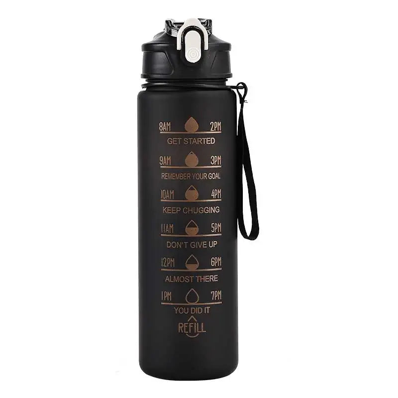 800ML Large Capacity Sports Water Bottle Leak Proof Plastic Drinking Cup With Scale Suitable For Travel Fitness Leakproof
