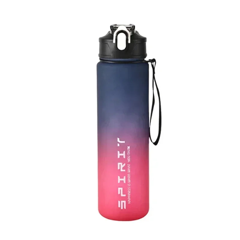800ML Large Capacity Sports Water Bottle Leak Proof Plastic Drinking Cup With Scale Suitable For Travel Fitness Leakproof