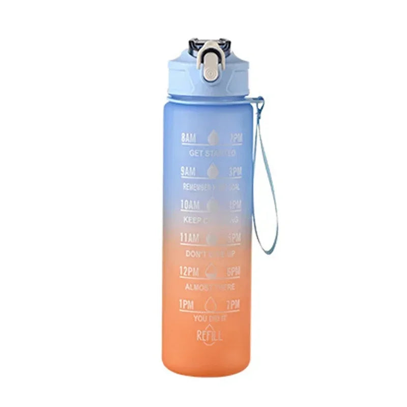 800ML Large Capacity Sports Water Bottle Leak Proof Plastic Drinking Cup With Scale Suitable For Travel Fitness Leakproof