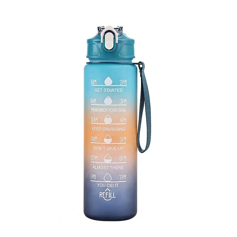 800ML Large Capacity Sports Water Bottle Leak Proof Plastic Drinking Cup With Scale Suitable For Travel Fitness Leakproof