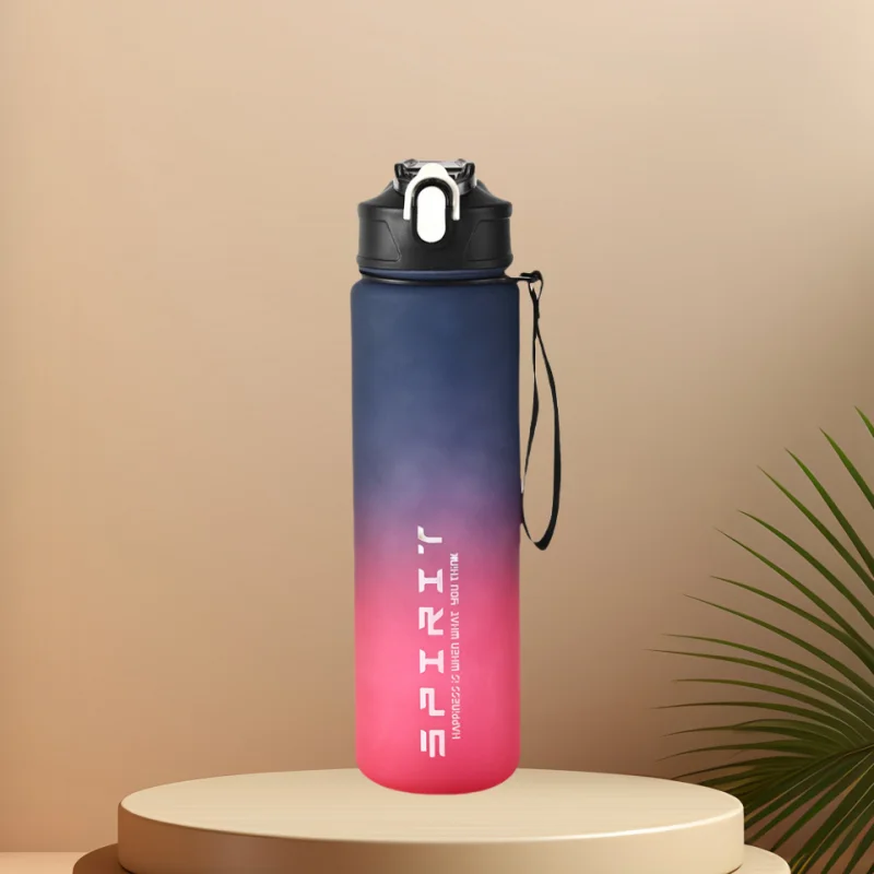 800ML Large Capacity Sports Water Bottle Leak Proof Plastic Drinking Cup With Scale Suitable For Travel Fitness Leakproof